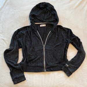 Hollister Charcoal Zip-Up Hoodie